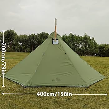 Longeek キャンプ テントワンポール 4 季節のバックパッキング熱いティピ Amazon | Longeek キャンプ テントワンポール 4 季節のバック